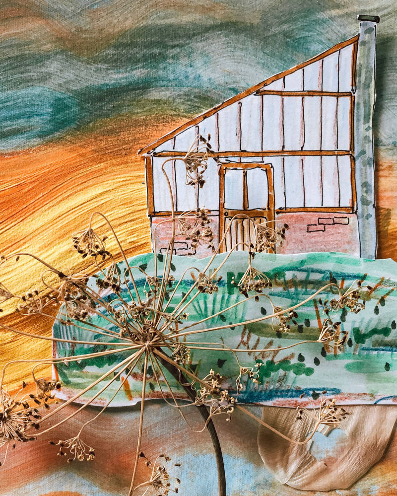 Gewächshaus mit Dill